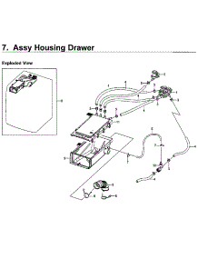 Housing-Drawer parts for Samsung Washer WF50K7500AV/A2-11 from AppliancePartsPros.com