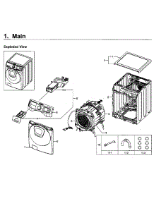 Main Asy parts for Samsung Washer WF50K7500AV/A2-11 from AppliancePartsPros.com