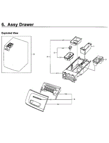 Drawer parts for Samsung Washer WF50K7500AV/A2-11 from AppliancePartsPros.com