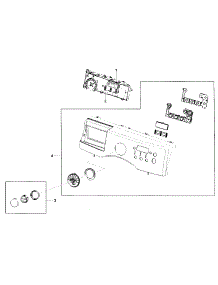 Control Panel parts for Samsung Washer WF231ANW/XAA-01 from AppliancePartsPros.com