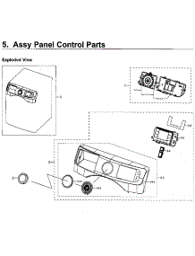 Control Panel parts for Samsung Washer WF45M5500AP/A5-00 from AppliancePartsPros.com