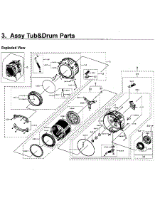 Tub / Drum parts for Samsung Washer WF45M5500AP/A5-00 from AppliancePartsPros.com