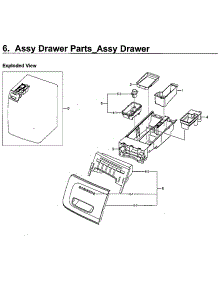 Drawer parts for Samsung Washer WF45M5500AP/A5-00 from AppliancePartsPros.com
