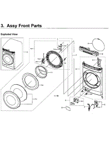 Front Assy parts for Samsung Washer WV60M9900AV/A5-01 from AppliancePartsPros.com