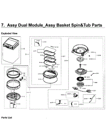 Dual Module 2 parts for Samsung Washer WV60M9900AV/A5-01 from AppliancePartsPros.com