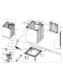 Frame Assy parts for Samsung Washer WA50F9A8DSW/A2-01 from AppliancePartsPros.com