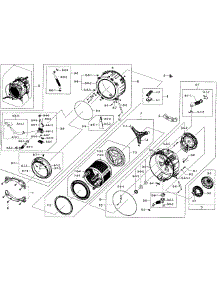 Tub & Drum parts for Samsung Washer WF42H5400AF/A2-00 from AppliancePartsPros.com