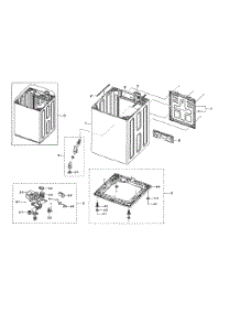 Frame Case Parts parts for Samsung Washer WA54M8750AV/A4-01 from AppliancePartsPros.com