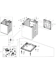 Frame parts for Samsung Washer WA56H9000AW/A2-01 from AppliancePartsPros.com