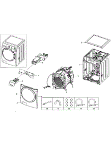 Main parts for Samsung Washer WF42H5000AW/A2-01 from AppliancePartsPros.com