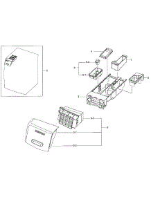 Drawer parts for Samsung Washer WF42H5000AW/A2-01 from AppliancePartsPros.com