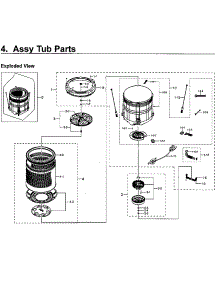 Tub parts for Samsung Washer WA52M7750AV/A4-00 from AppliancePartsPros.com