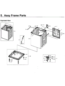 Frame parts for Samsung Washer WA52M7750AV/A4-00 from AppliancePartsPros.com