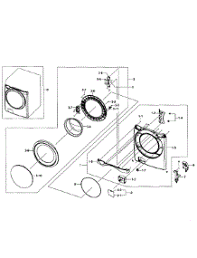 Front Assy parts for Samsung Washer WF455ARGSGR/AA-01 from AppliancePartsPros.com