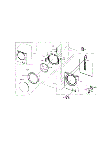 Frame Front & Door parts for Samsung Washer WF330ANB/XAA-04 from AppliancePartsPros.com