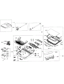 Cover Top parts for Samsung Washer WA50K8600AV/A2-00 from AppliancePartsPros.com