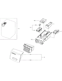 Drawer Section parts for Samsung Washer WF45H6100AP/A2-01 from AppliancePartsPros.com