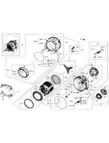 Tub / Drum Section parts for Samsung Washer WF45H6100AP/A2-01 from AppliancePartsPros.com