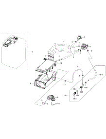 Housing Drawer parts for Samsung Washer WF45H6100AP/A2-01 from AppliancePartsPros.com