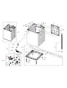 Frame parts for Samsung Washer WA456DRHDSU/AA-03 from AppliancePartsPros.com