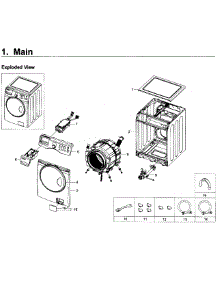 Main Asy parts for Samsung Washer WF219ANB/XAA-01 from AppliancePartsPros.com