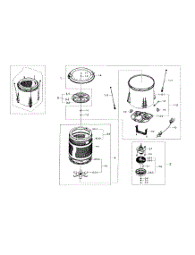 Tub Parts parts for Samsung Washer WA45H7000AW/A2-01 from AppliancePartsPros.com