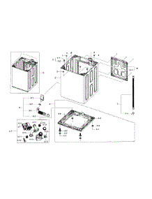Frame parts for Samsung Washer WA45H7000AW/A2-01 from AppliancePartsPros.com