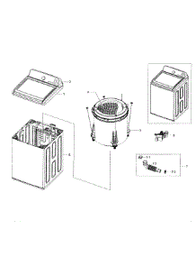 Main parts for Samsung Washer WA45H7000AW/A2-01 from AppliancePartsPros.com