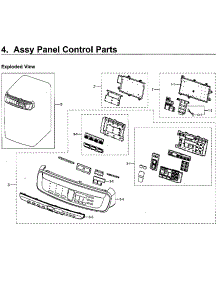 Control Panel parts for Samsung Washer WV55M9600AV/A5-01 from AppliancePartsPros.com