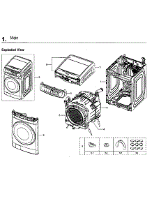 Main Asy parts for Samsung Washer WV55M9600AV/A5-01 from AppliancePartsPros.com
