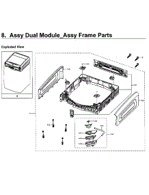 Frame Parts parts for Samsung Washer WV55M9600AV/A5-01 from AppliancePartsPros.com