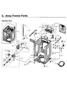 Frame Parts parts for Samsung Washer WV55M9600AV/A5-01 from AppliancePartsPros.com