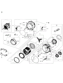 Tub & Drum parts for Samsung Washer WF50K7500AV/A2-00 from AppliancePartsPros.com