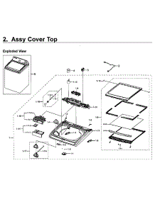 Cover-Top parts for Samsung Washer WA48H7400AW/AA-11 from AppliancePartsPros.com