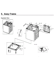 Frame parts for Samsung Washer WA48H7400AW/AA-11 from AppliancePartsPros.com