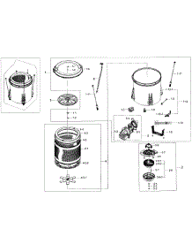 Tub Parts parts for Samsung Washer WA48H7400AW/A2-01 from AppliancePartsPros.com