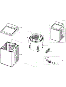 Main Asy parts for Samsung Washer WA48H7400AW/A2-01 from AppliancePartsPros.com