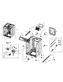 Frame Assy parts for Samsung Washer WF393BTPARA/A1-01 from AppliancePartsPros.com