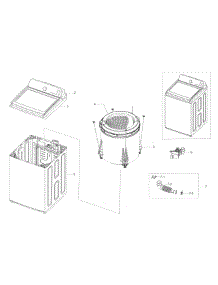 Main Asy parts for Samsung Washer WA45H7000AW/A2-02 from AppliancePartsPros.com