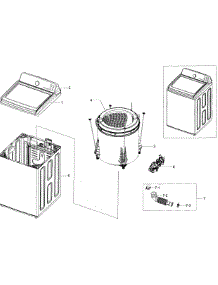 Main Section parts for Samsung Washer WA48J7770AP/A2-01 from AppliancePartsPros.com
