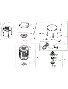 Tub Section parts for Samsung Washer WA48J7770AP/A2-01 from AppliancePartsPros.com