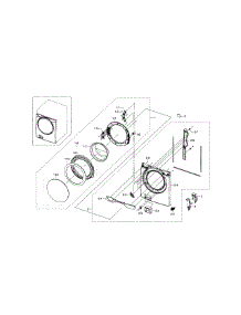 Frame Front & Door parts for Samsung Washer WF448AAP/XAA-05 from AppliancePartsPros.com