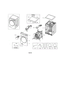 Main parts for Samsung Washer WF461ABP/XAA-01 from AppliancePartsPros.com