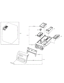 Drawer parts for Samsung Washer WF350ANW/XAA-03 from AppliancePartsPros.com