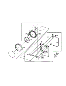 Door Assy parts for Samsung Washer WF511ABR/XAA-01 from AppliancePartsPros.com