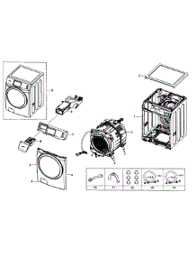Frame & Cover parts for Samsung Washer WF457ARGSWR/AA-00 from AppliancePartsPros.com