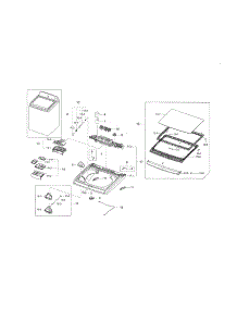 Top Cover parts for Samsung Washer WA50F9A7DSP/A2-01 from AppliancePartsPros.com