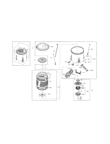 Tub parts for Samsung Washer WA50F9A7DSP/A2-01 from AppliancePartsPros.com
