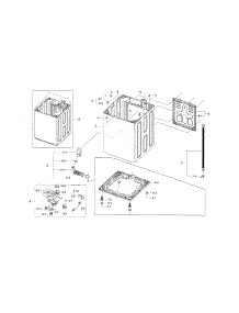 Frame parts for Samsung Washer WA50F9A7DSP/A2-01 from AppliancePartsPros.com