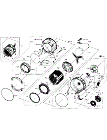 Tub-Drum parts for Samsung Washer WF350ANW/XAA-06 from AppliancePartsPros.com